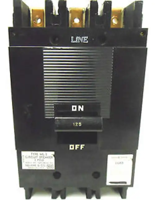 SQUARE D 125 AMP 3 POLE CIRCUIT BREAKER CAT No. 997317 ........... WC-65