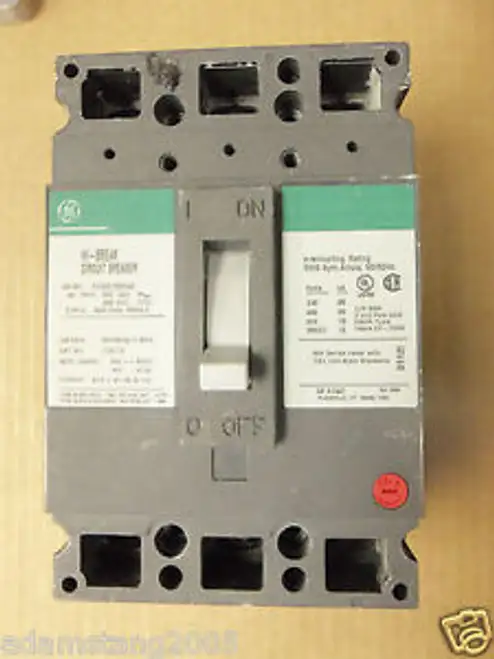 GE THED THED136040 3-poliger 40 Ampere 600v Schutzschalter GRÜNES LABEL