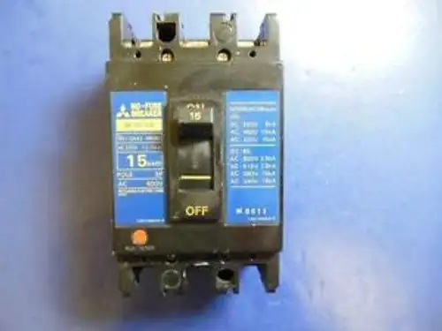 Mitsubishi Nf50-Ss 15Amp 600Vac 3 Pole Circuit Breaker