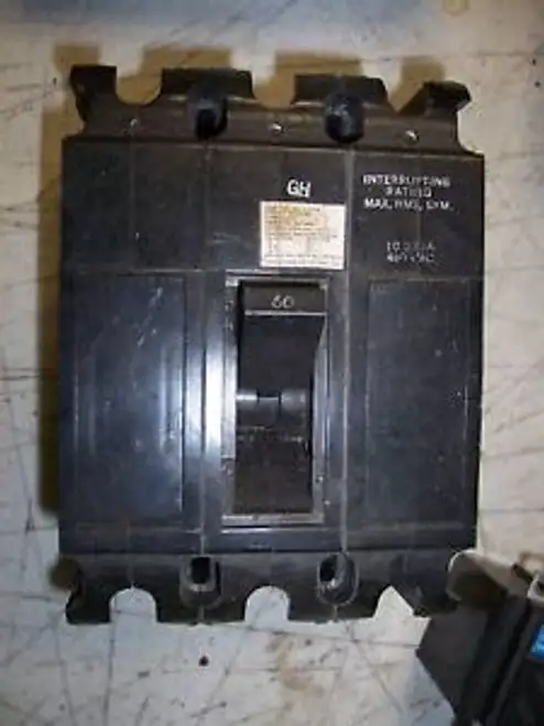 Heinemann 60 Amp 480 V 3 Pole Circuit Breaker Gb3-G3-3