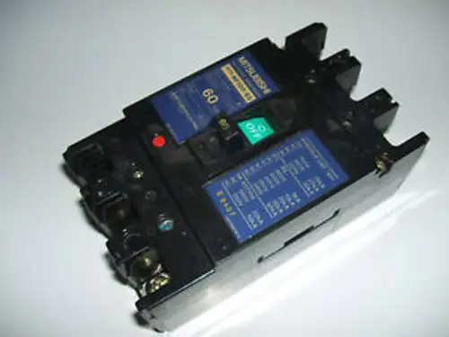 Mitsubishi Nf100-Ss 60 Amps 600 Volts Breaker