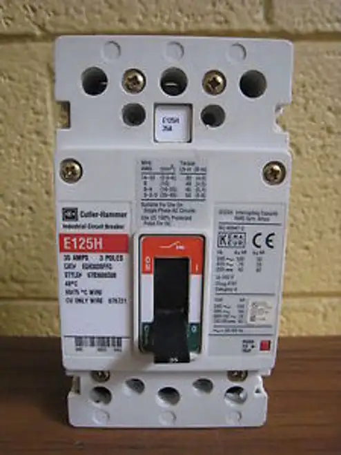Cutler Hammer E125H Egh3035Ffg 35-Amp 35A 3-Pole 3P Circuit Breaker