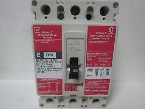 Cutler Hammer Fd3100K 100 Amp 3 Pole Series C gegoten behuizde schakelaar