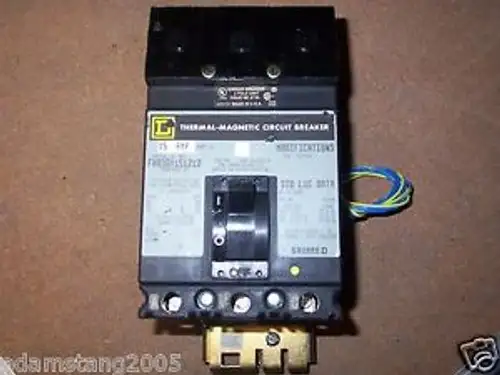 Square D Fhb Fhb360151212 Fhb36015-1212 Fhb36015 3 Pole 15 Amp Aux Breaker