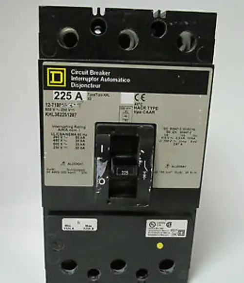 Square D 225 Amp 3 Pole Breaker W/Shunt & Aux. Khl362251287 ............ Wc-85