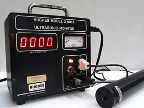 Hughes Ultrasonic Monitor Model 2100A W/ Melles Griot Laser Light 3222H-C-66