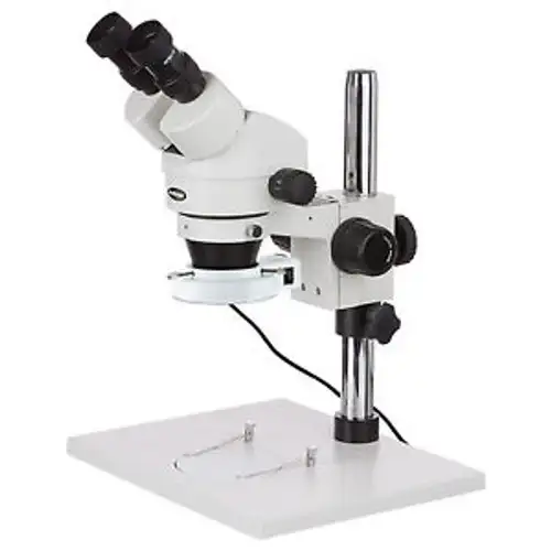 Amscope Sm-1B 7X-45X Stereo Inspection Microscope With Super Large Stand + 144-L