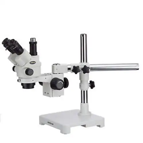Amscope Sm-3Ntp 7X-45X Simul-Focal Stereo Lockable Zoom Microscope On Single Arm