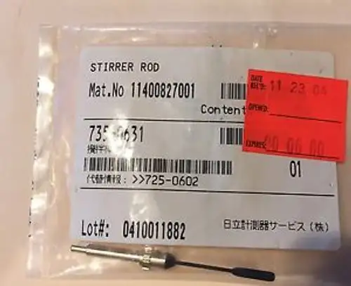 Hitachi Stirrer Rod For Roche/Hitachi Chemistry Analyzer Oem P/N 735-0631