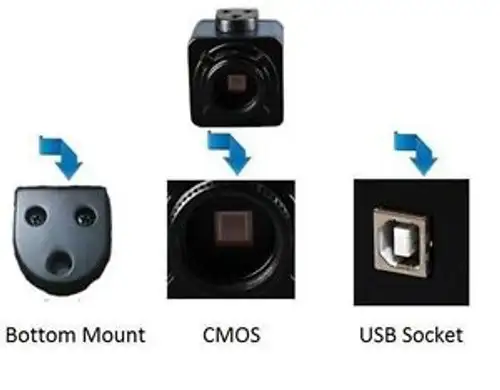 DC500 5M 1/2.5 Zoll CMOS-Sensor C/CS-Typ USB Industrie-Farbpixelkamera
