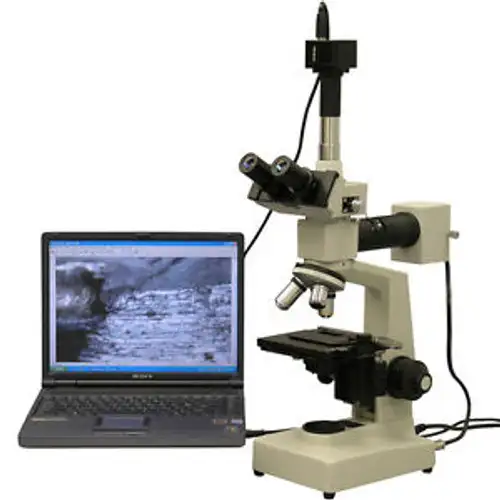 Amscope Me300Tc-10M 40X-1000X Metallurgical Microscope + 10Mp Digital Camera