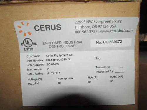 Cerus Cie1-Byp040-P4