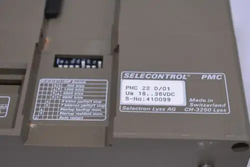 Selectron Selecontrol Pmc 22 Plc Module Automation Made In Switzerland