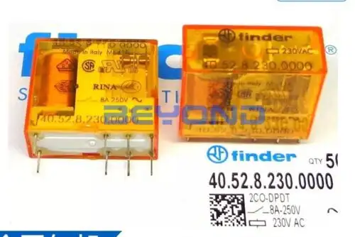 50Pcs/ Pour relais Finder 40.52.8.230.0000 230Vac