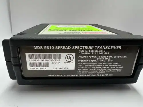 Mds 9810 Spread Spectrum Transceiver