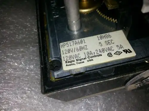 Eagle Signal Hp517A601 10H86 120V/60Hz 5Sec 120-240Vac 10-15A Shly