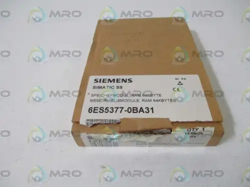 Siemens 6Es5377-0Ba31 64Kbytes 記憶體子模組RAM
