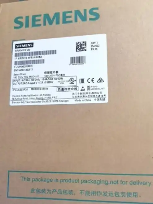 Siemens 6Sl3210-5Fb10-8Ua0 0.75Kw Servo Drive