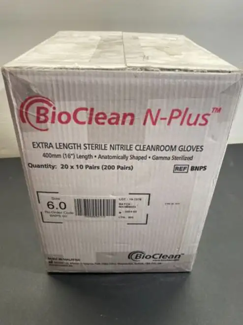 Ansell Bnps60 Bioclean 6.0 Nplus Bnps Sterile Nitrile Gloves Class 10 Iso 4 Whit