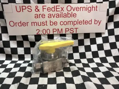 Swagelok Ss-45S8-Yw Ball Valve 1/2" Ss45S8Yw #1551K4