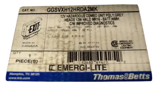 Emergi-Lite Ggsvxh12Hrda2Mk Haz Loc Comb Notlicht/Batterieeinheit
