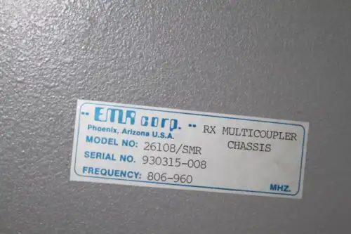 Receiver Multicoupler 806-960Mhz 8Port Emr Model# 26108/Smr