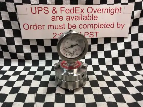 Winters Hastelloy Diaphragm With Gauge 100 Psi Bottom 1/4" Fnpt C-276 W515-01