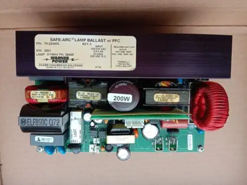 Dymax Bw-200 Blue Wave 200 Spot Lamp 70-223400 Rev-5 Safe-Arc Lamp Ballast W/Pfc