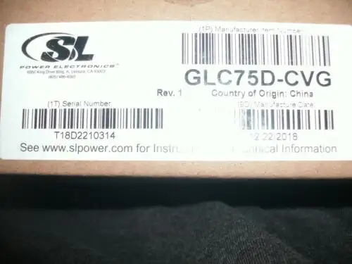York 025-34111-000 Glc75D-Cvg Condor 02-34053-0071 Power Supply Glc75D-Cv G