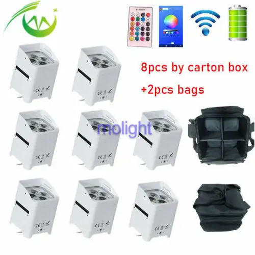 Wireless Dmx Uplight 418W Wifi Remote Control Battery Dj Par Wedding Uplights