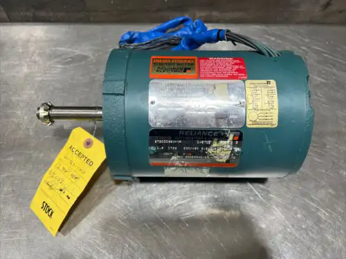 Nos Reliance Air-Over A-C Motor. Model B78Q3366M. 1 1/2 Hp 3 Ph 1725 Rpm 230/460