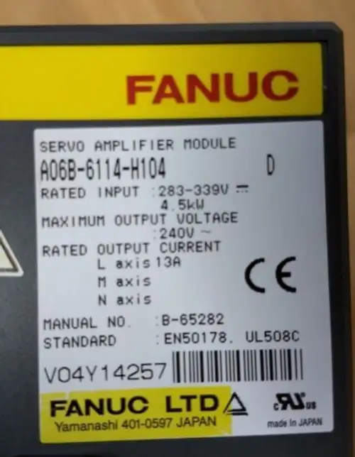 Fanuc A06B-6114-H104 Servo Amp Module
