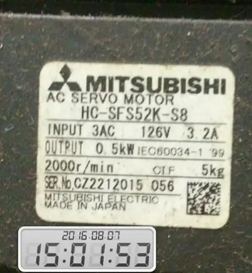 Mitsubishi HC-SFS52K-S8 伺服馬達