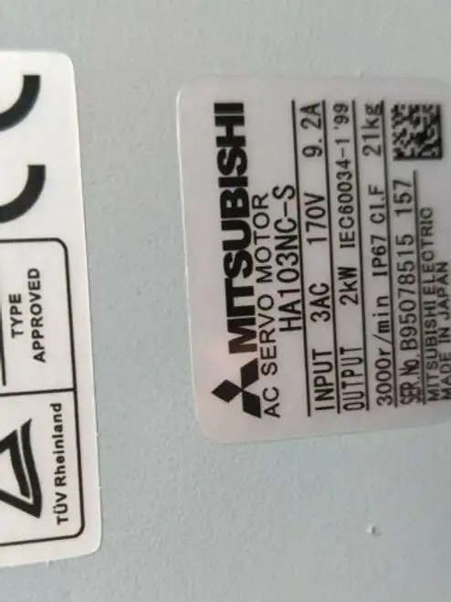 Mitsubishi Ha103Nc-S Ha103Ncs Plc Ac Servo Motor