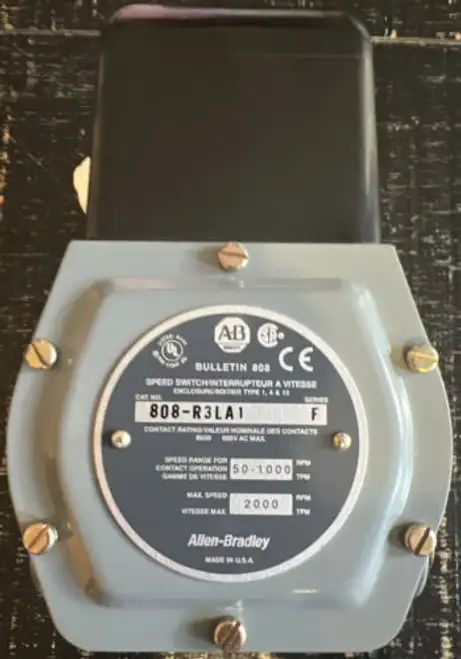 Allen Bradley 808R3La1 Series F Speed Switch Interrupteur. In