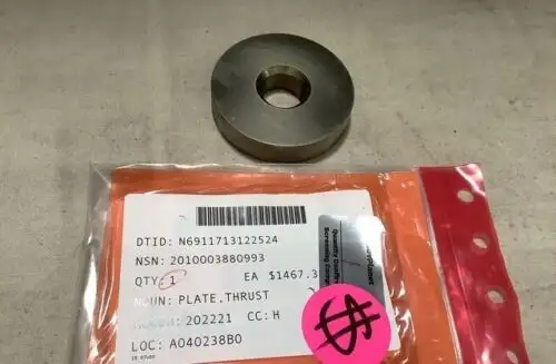 Genuine Siemens Energy S2406J Sg2502Pc78 W121Dsx1 Thrust Plate 2010-00-388-0993