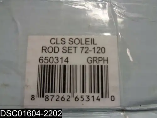 650314 Cambria Classic Soleil Adjustable Graphite Steel Curtain Rod 72"-120"