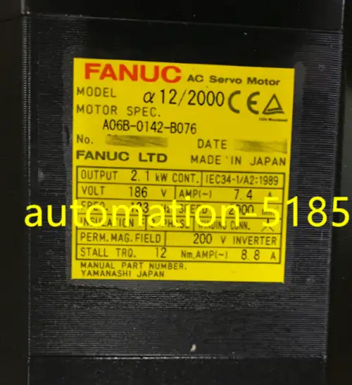 Fanuc A06B-0142-B076 伺服馬達