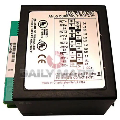 Work Ge Fanuc IC670ALG320