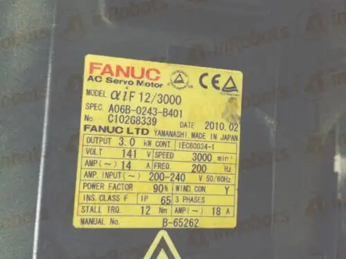 Fanuc A06B-0243-B401 Ac Servo Motor