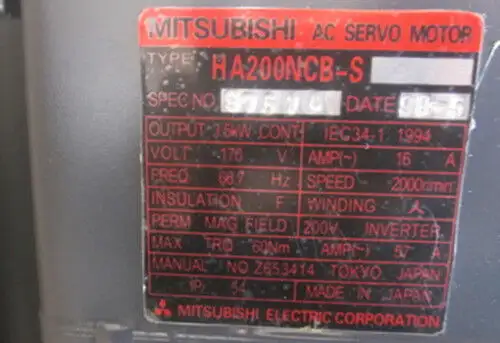 Mitsubishi HA200NCB-S 交流伺服馬達