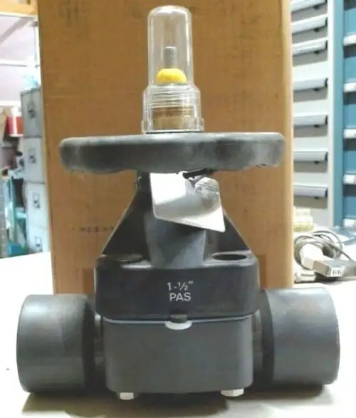 Itt Weir 1.5-2436-Tm-963-Ssbolt:Y Dia-Flo Diaphram Valve Solid Pvc 1.5" Fr
