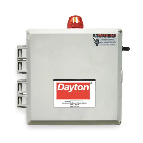Panel de control de bomba de sumidero Dayton 2Pzh6 Duplex