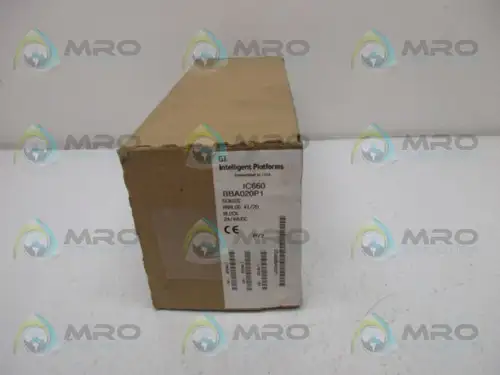 Ge Fanuc Ic660Bba020P1 Blocco analogico Genius sigillato in fabbrica