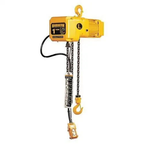 Harrington Sner010L-15 Electric Chain Hoist 2 000 Lb 15 Ft Hook Mounted - No