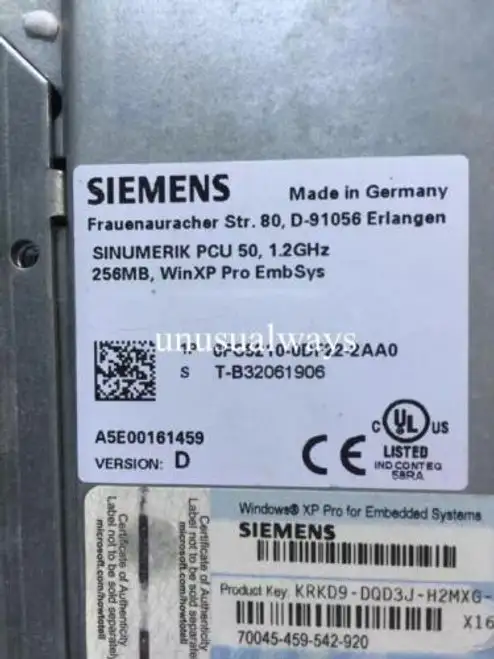 Siemens Pcu50 6Fc5210-0Df22-2Aa0