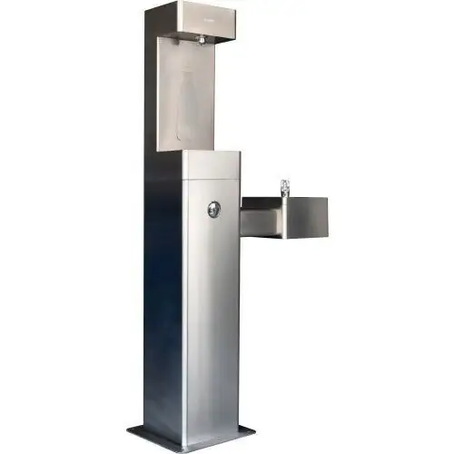New Outdoor Drinking Fountain With Bottle Filler Stainless
