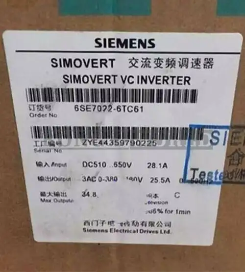 Siemens 6Se7022-6Tc61 6Se70226Tc61 6Se7 022-6Tc61 變頻器