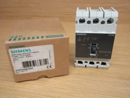 Siemens 3Vf2213-0Fn41-0Aa0 63A Circuit Breaker 3Vf22130Fn410Aa0 Pack Of 3