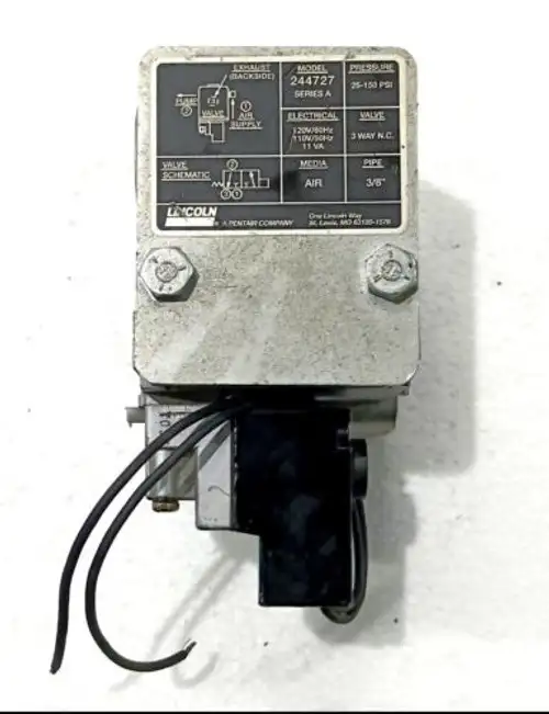 Lincoln Industrial 244727 120V-Ac 3/8 In Solenoid Valve #New